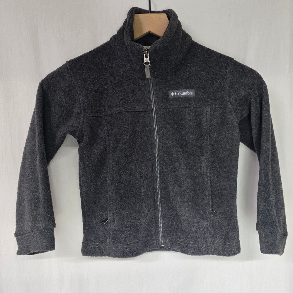 Columbia Benton Springs Fleece Jacket Kids XXS 4/5 Dark Gray Polyester Gorpcore